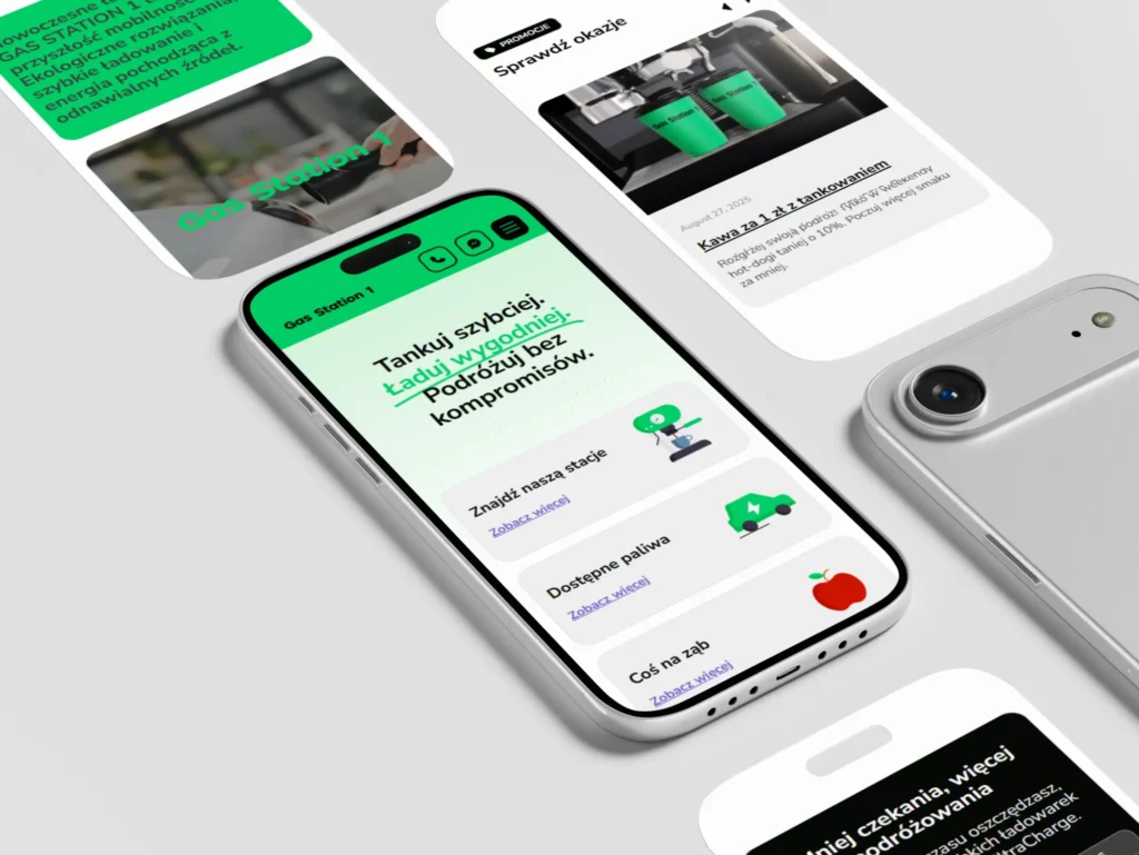gas station mockup mobile
