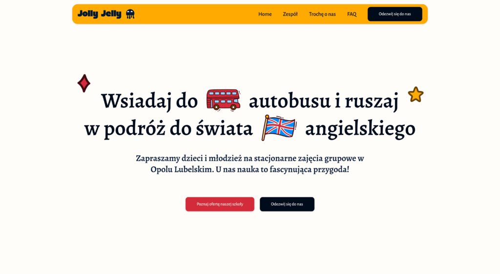 Jolly Jelly redesign hero section